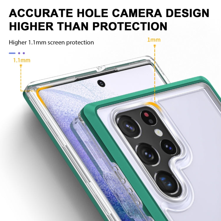 For Samsung Galaxy S22+ 5G Clear Acrylic+PC+TPU Shockproof Phone Case