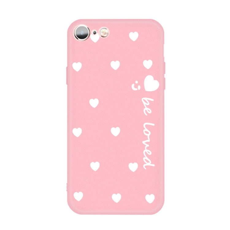 For iPhone 6s / 6 Smiling Face Multiple Love-hearts Pattern Colorful Frosted TPU Phone Protective Case