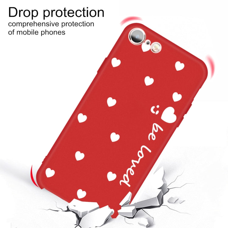 For iPhone 6s / 6 Smiling Face Multiple Love-hearts Pattern Colorful Frosted TPU Phone Protective Case