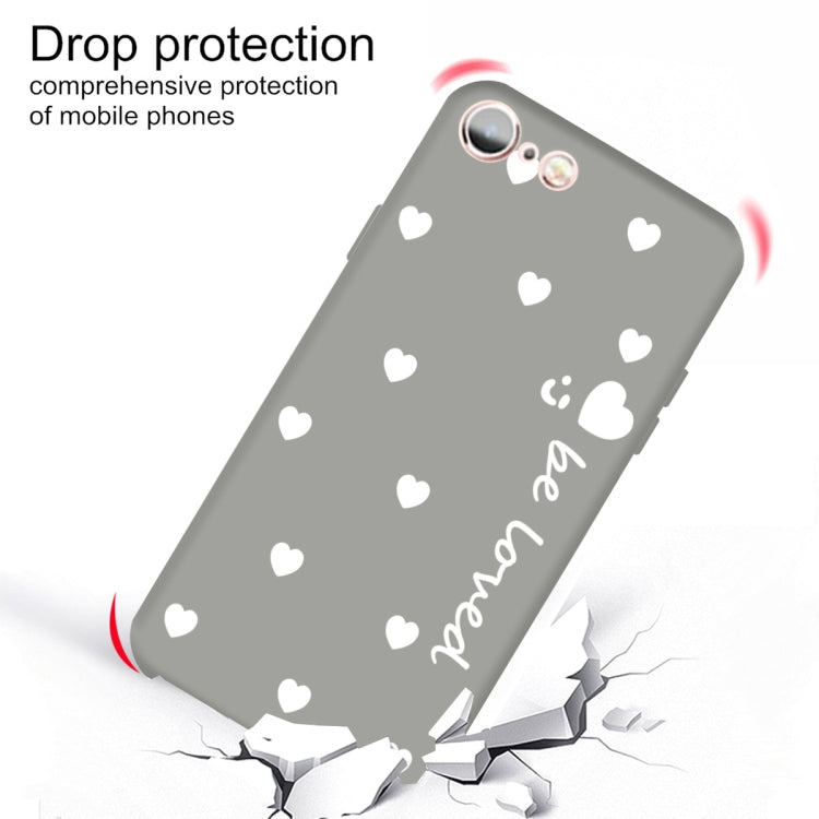 For iPhone 6s / 6 Smiling Face Multiple Love-hearts Pattern Colorful Frosted TPU Phone Protective Case