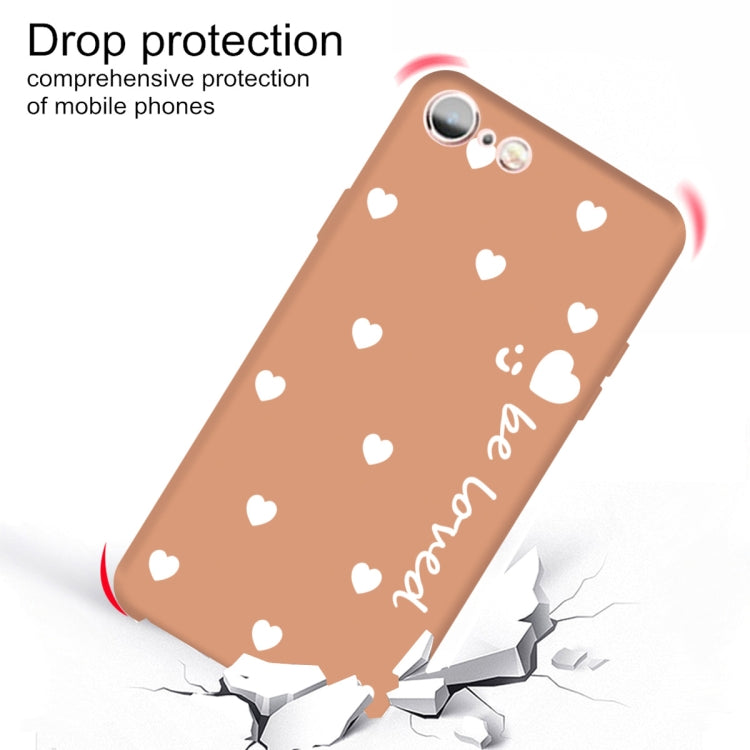 For iPhone 6s / 6 Smiling Face Multiple Love-hearts Pattern Colorful Frosted TPU Phone Protective Case
