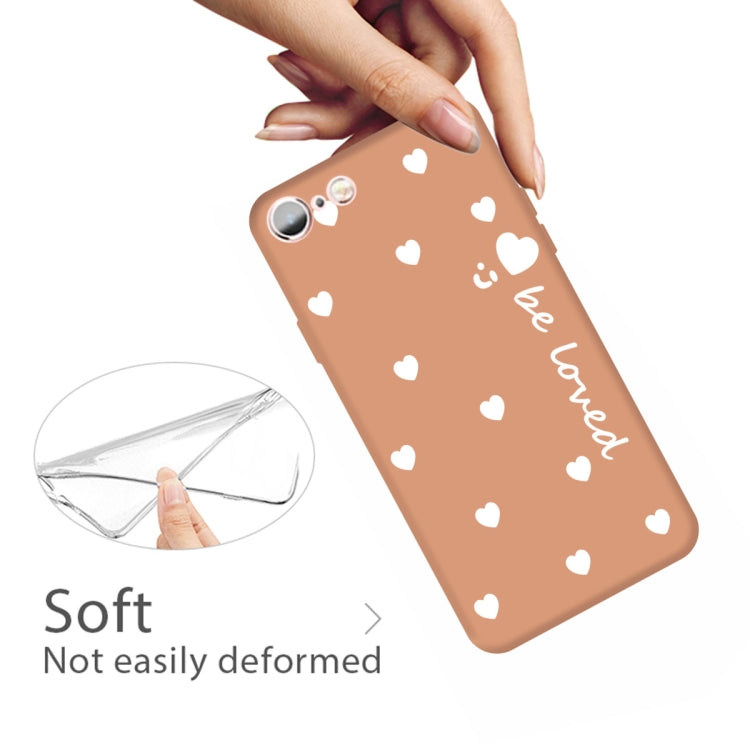 For iPhone 6s / 6 Smiling Face Multiple Love-hearts Pattern Colorful Frosted TPU Phone Protective Case