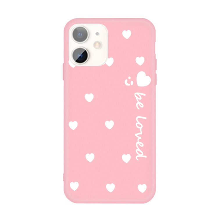 For iPhone 11 Smiling Face Multiple Love-hearts Pattern Colorful Frosted TPU Phone Protective Case