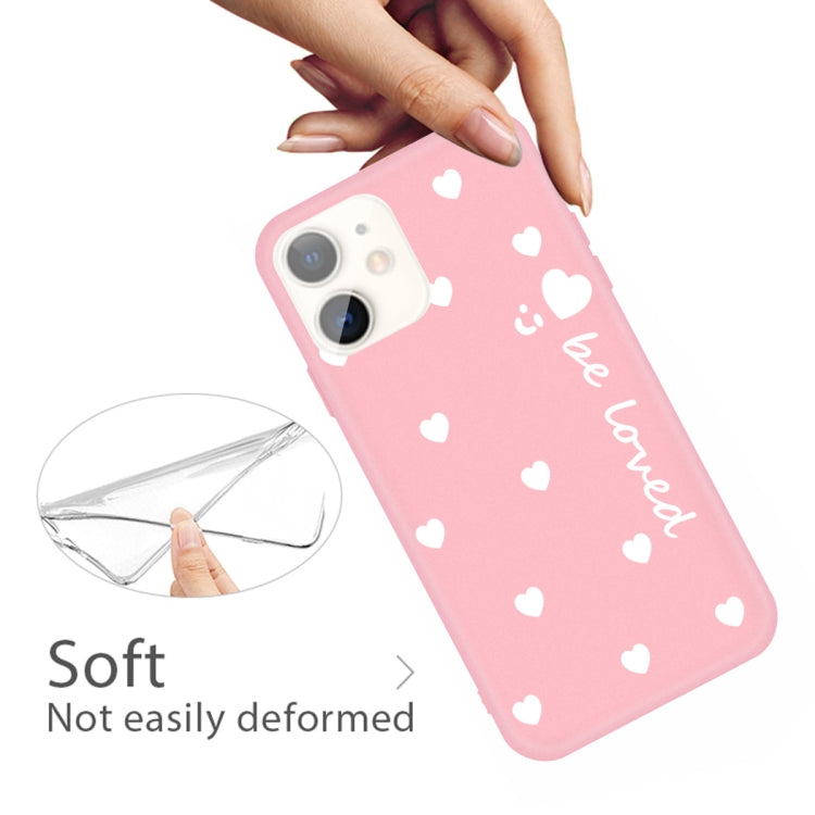 For iPhone 11 Smiling Face Multiple Love-hearts Pattern Colorful Frosted TPU Phone Protective Case