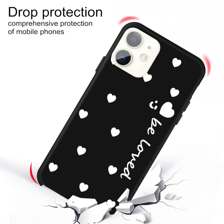For iPhone 11 Smiling Face Multiple Love-hearts Pattern Colorful Frosted TPU Phone Protective Case