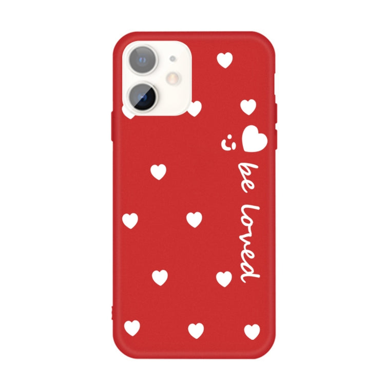 For iPhone 11 Smiling Face Multiple Love-hearts Pattern Colorful Frosted TPU Phone Protective Case
