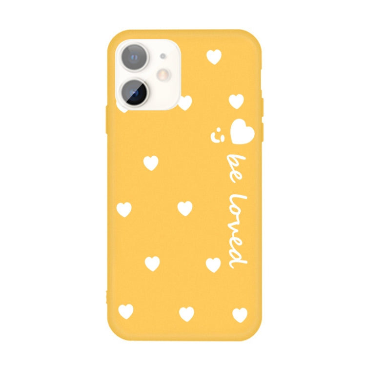 For iPhone 11 Smiling Face Multiple Love-hearts Pattern Colorful Frosted TPU Phone Protective Case