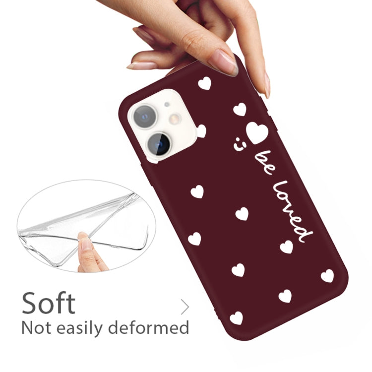 For iPhone 11 Smiling Face Multiple Love-hearts Pattern Colorful Frosted TPU Phone Protective Case