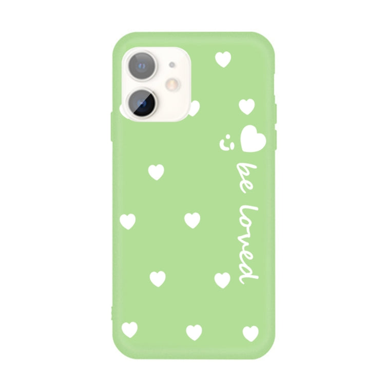 For iPhone 11 Smiling Face Multiple Love-hearts Pattern Colorful Frosted TPU Phone Protective Case