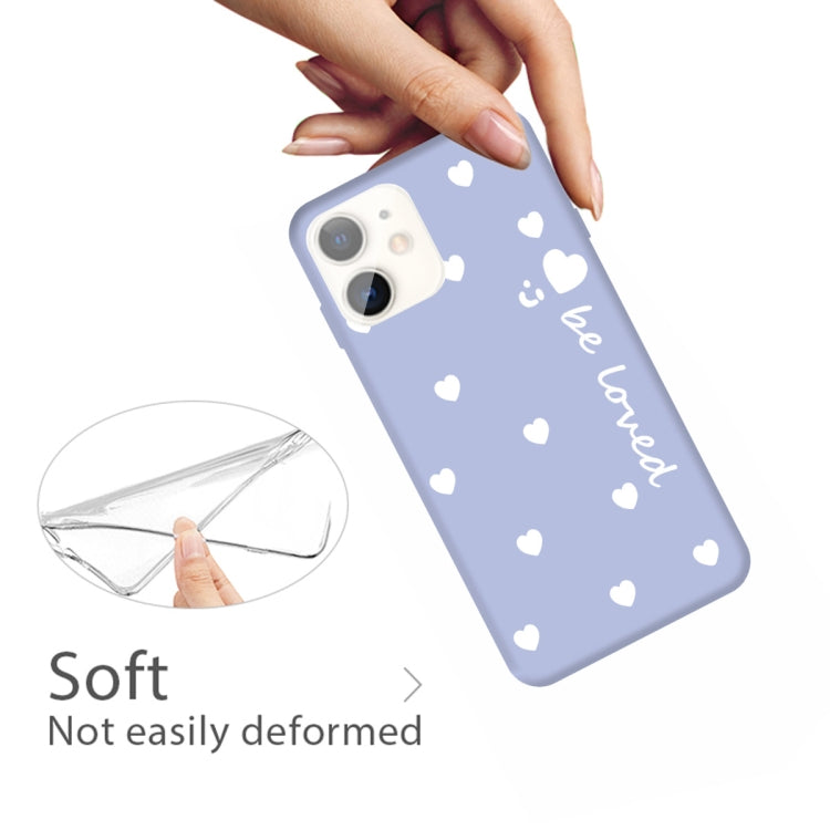 For iPhone 11 Smiling Face Multiple Love-hearts Pattern Colorful Frosted TPU Phone Protective Case
