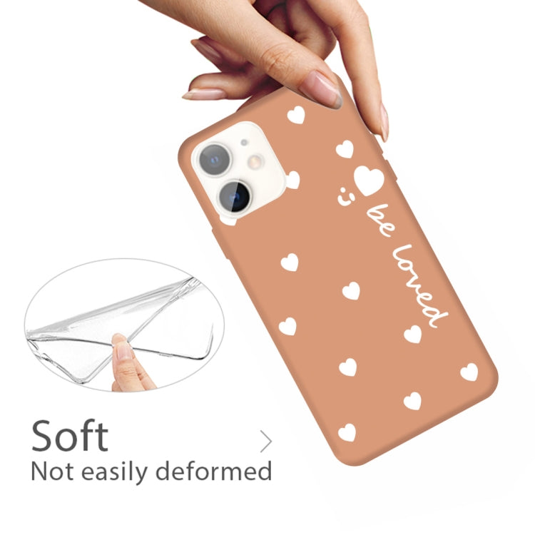 For iPhone 11 Smiling Face Multiple Love-hearts Pattern Colorful Frosted TPU Phone Protective Case