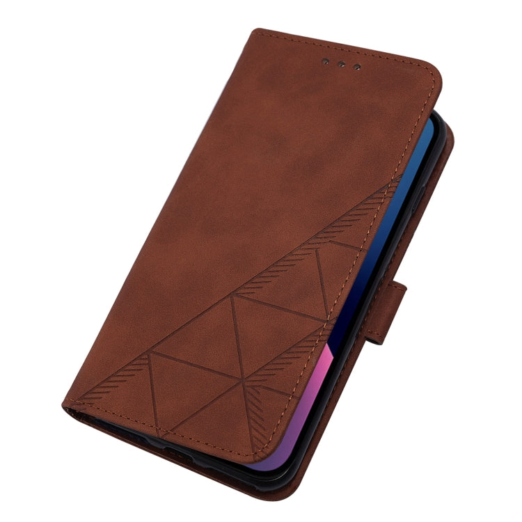 For iPhone 13 mini Crossbody 3D Embossed Flip Leather Phone Case