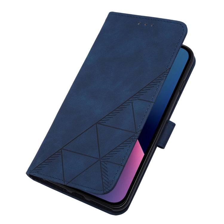 For iPhone 13 mini Crossbody 3D Embossed Flip Leather Phone Case