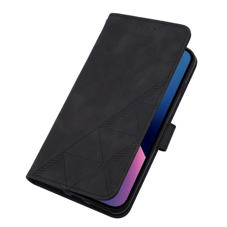 For iPhone 13 mini Crossbody 3D Embossed Flip Leather Phone Case