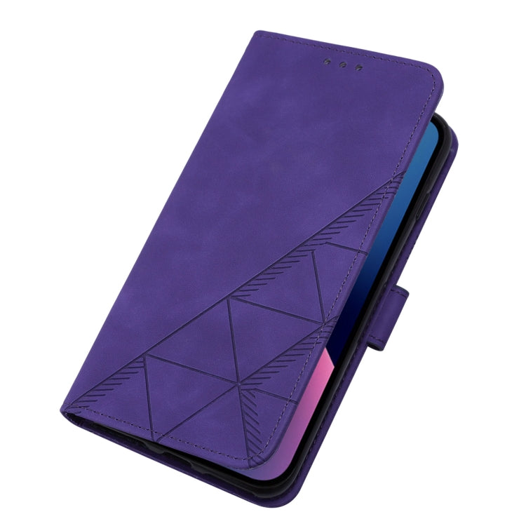 For iPhone 13 mini Crossbody 3D Embossed Flip Leather Phone Case