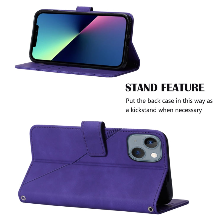 For iPhone 13 mini Crossbody 3D Embossed Flip Leather Phone Case