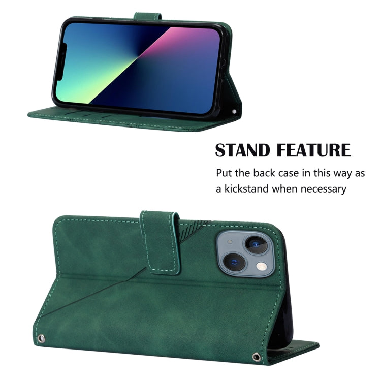 For iPhone 13 mini Crossbody 3D Embossed Flip Leather Phone Case