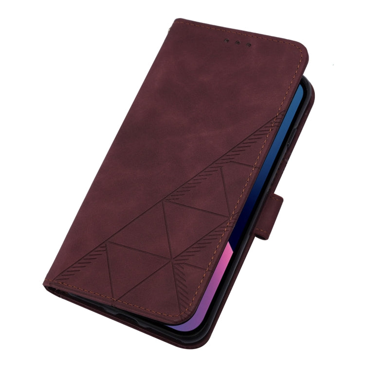 For iPhone 13 mini Crossbody 3D Embossed Flip Leather Phone Case