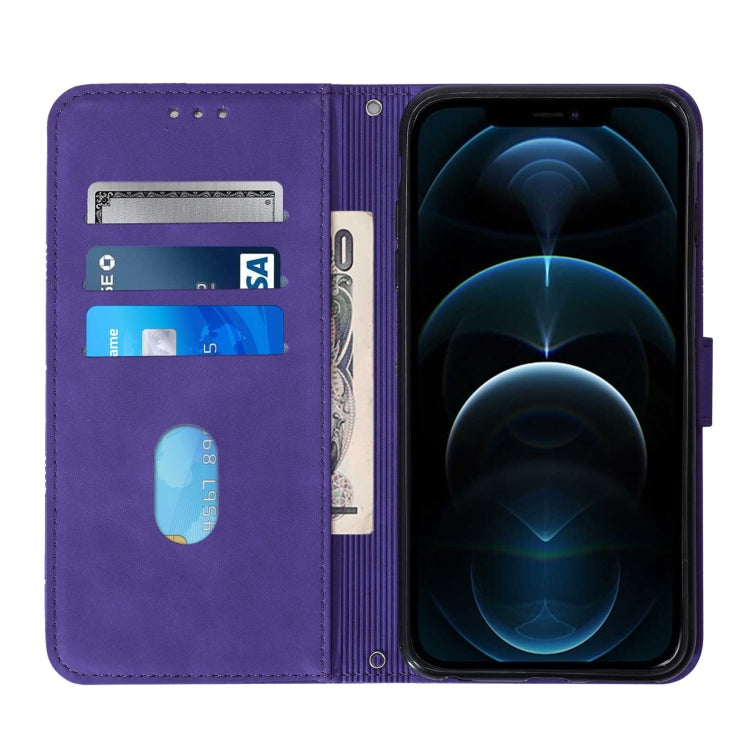 For iPhone 12 Pro Crossbody 3D Embossed Flip Leather Phone Case