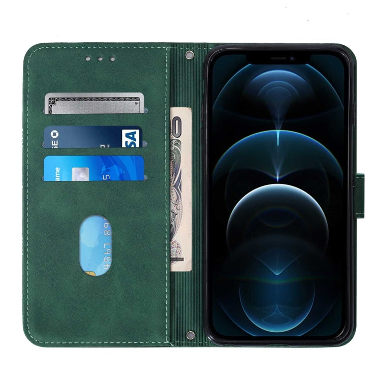 For iPhone 12 Pro Crossbody 3D Embossed Flip Leather Phone Case