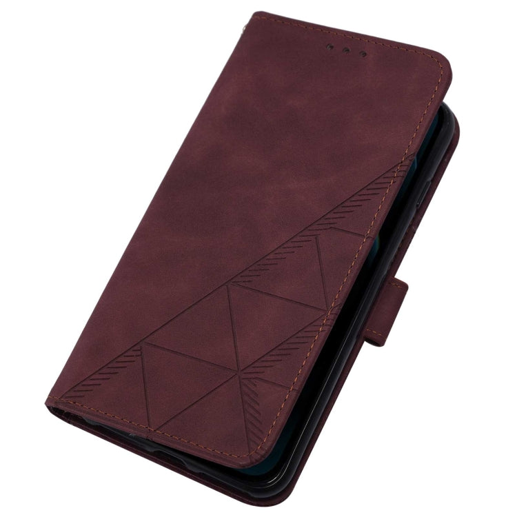 For iPhone 12 Pro Crossbody 3D Embossed Flip Leather Phone Case