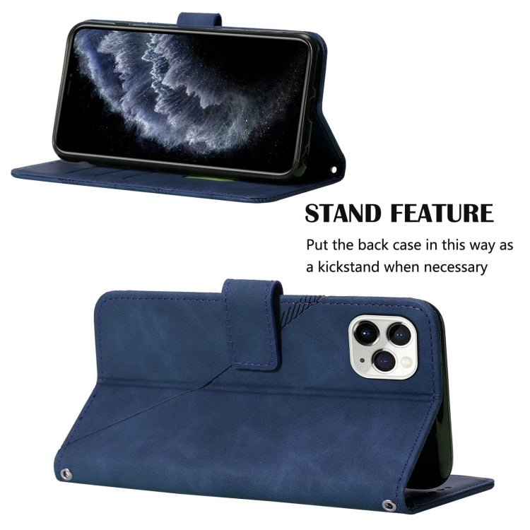 For iPhone 11 Pro Crossbody 3D Embossed Flip Leather Phone Case