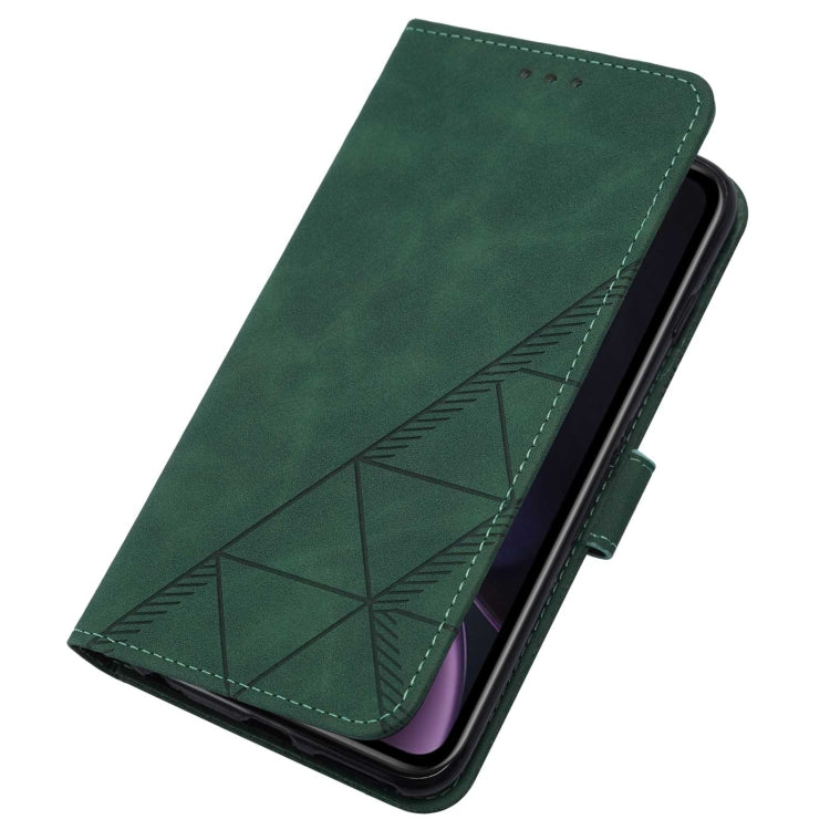 For iPhone XR Crossbody 3D Embossed Flip Leather Phone Case