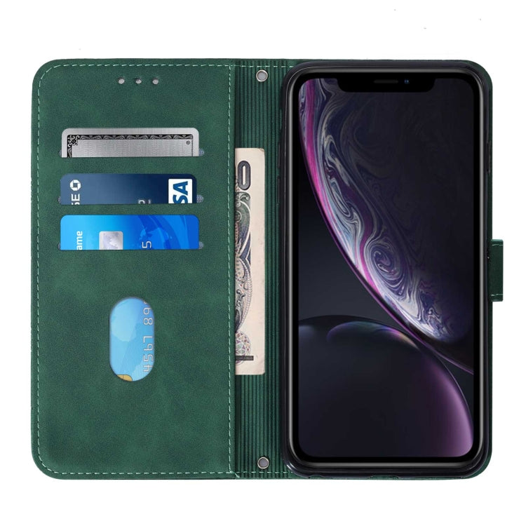 For iPhone XR Crossbody 3D Embossed Flip Leather Phone Case