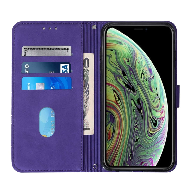 For iPhone XS Max Crossbody 3D Embossed Flip Leather Phone Case