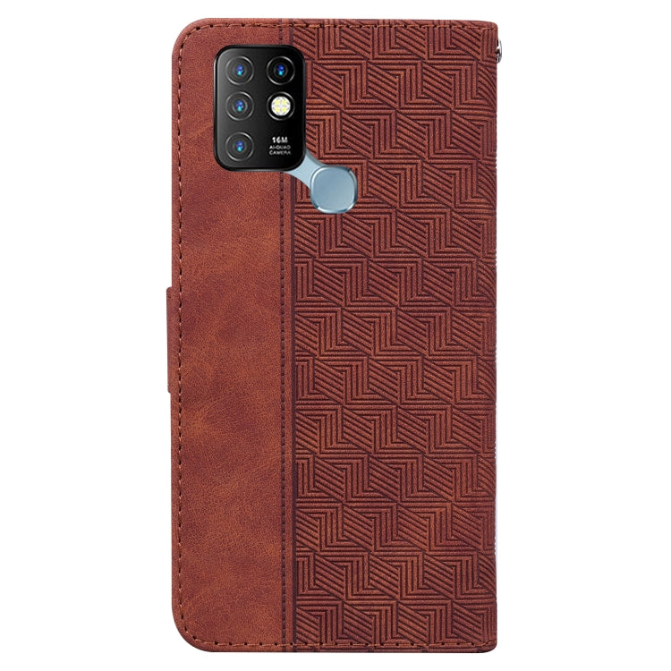 For Infinix Hot 10 X682 Geometric Embossed Leather Phone Case