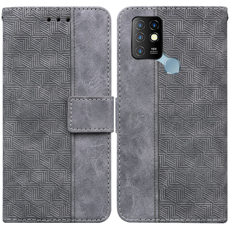 For Infinix Hot 10 X682 Geometric Embossed Leather Phone Case