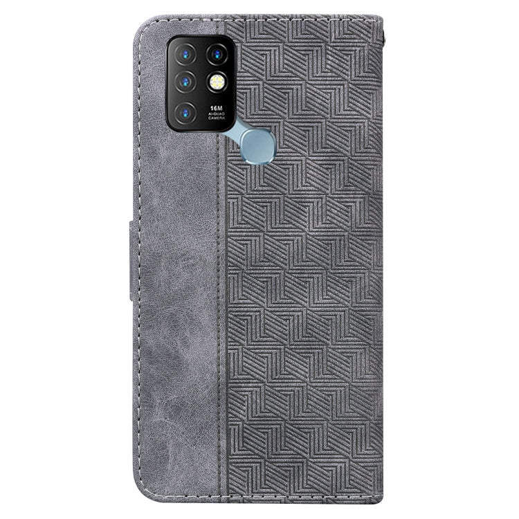 For Infinix Hot 10 X682 Geometric Embossed Leather Phone Case