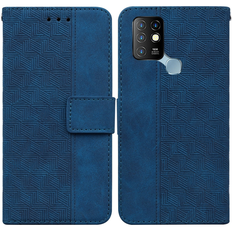 For Infinix Hot 10 X682 Geometric Embossed Leather Phone Case