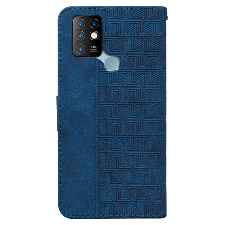 For Infinix Hot 10 X682 Geometric Embossed Leather Phone Case
