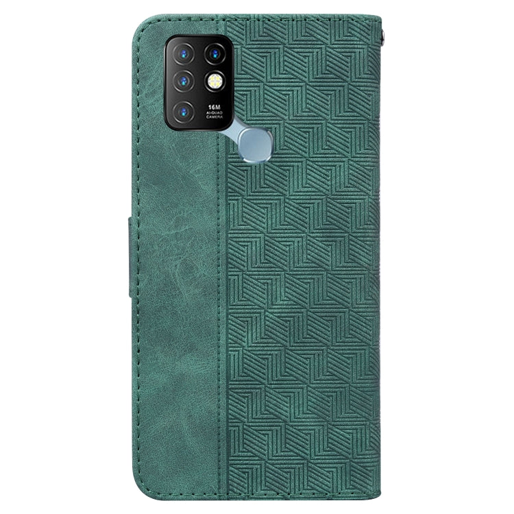 For Infinix Hot 10 X682 Geometric Embossed Leather Phone Case