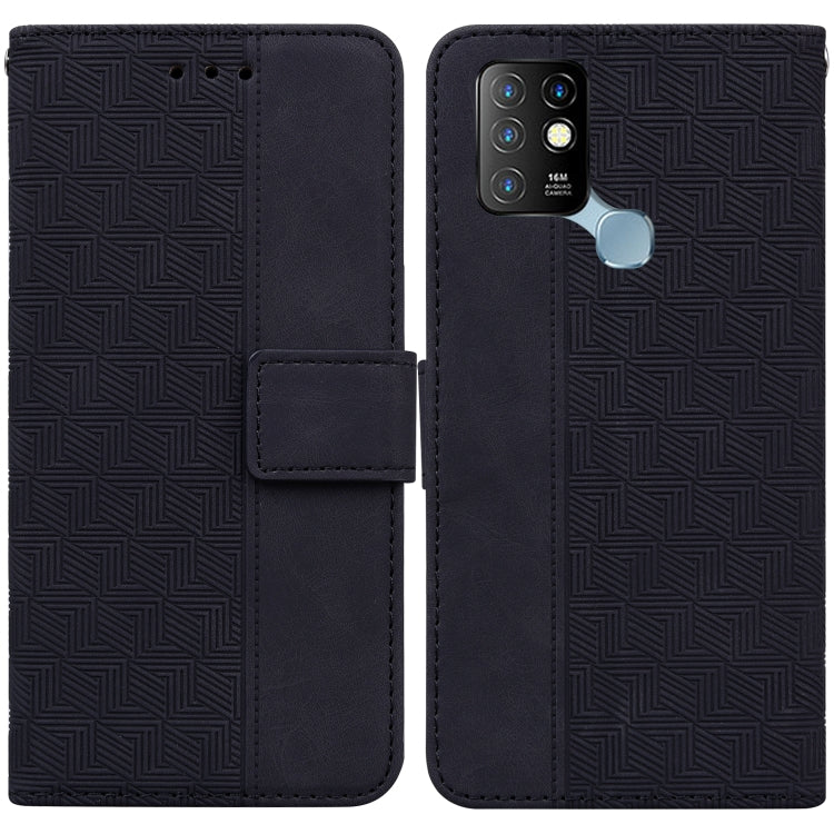 For Infinix Hot 10 X682 Geometric Embossed Leather Phone Case