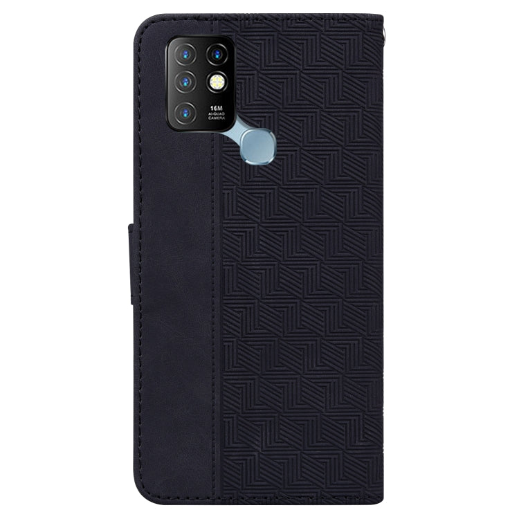For Infinix Hot 10 X682 Geometric Embossed Leather Phone Case