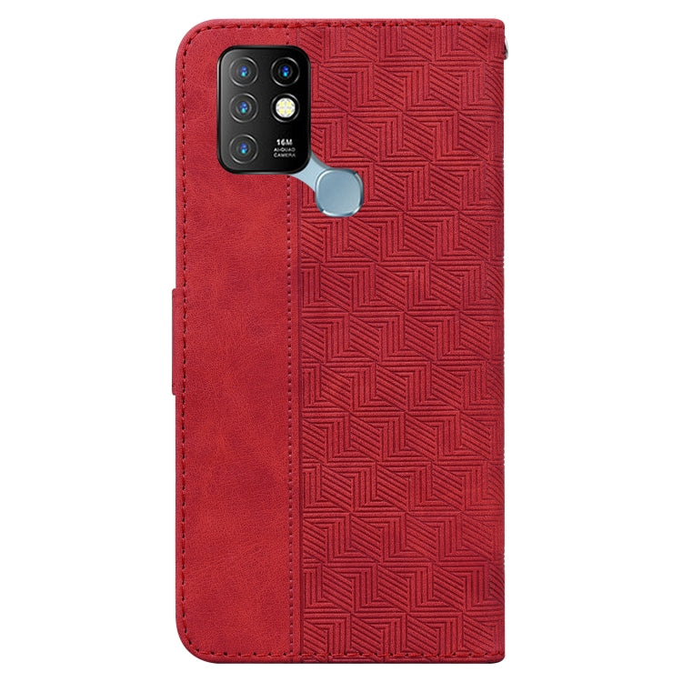 For Infinix Hot 10 X682 Geometric Embossed Leather Phone Case