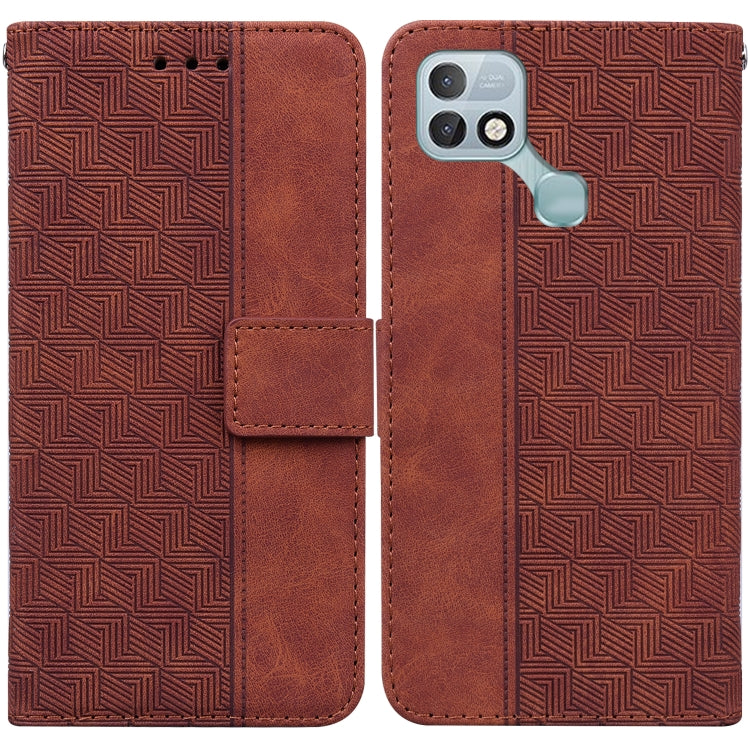 For Infinix Hot 10i / Smart 5 Pro X659B / PR652B / S658E Geometric Embossed Leather Phone Case