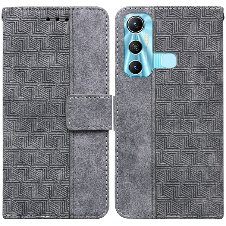 For Infinix Hot 11 X662 Geometric Embossed Leather Phone Case