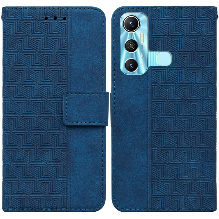 For Infinix Hot 11 X662 Geometric Embossed Leather Phone Case
