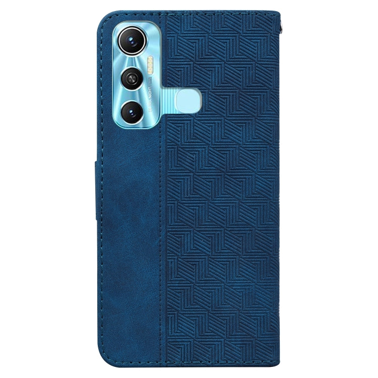 For Infinix Hot 11 X662 Geometric Embossed Leather Phone Case