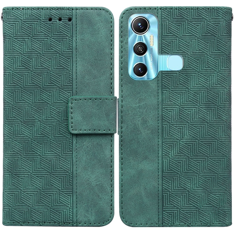 For Infinix Hot 11 X662 Geometric Embossed Leather Phone Case