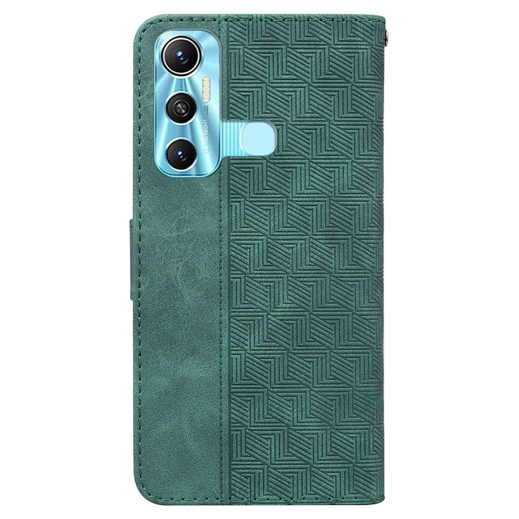 For Infinix Hot 11 X662 Geometric Embossed Leather Phone Case
