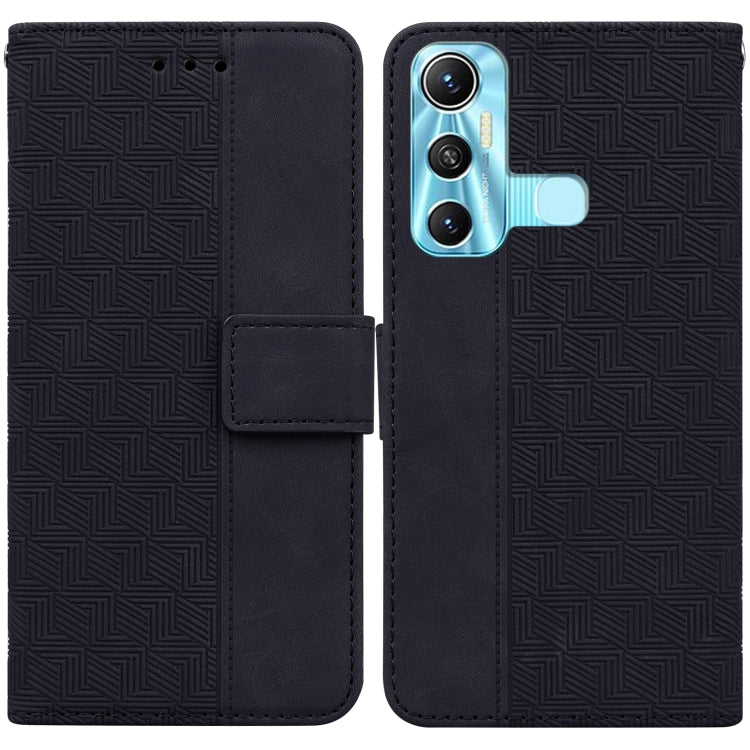 For Infinix Hot 11 X662 Geometric Embossed Leather Phone Case