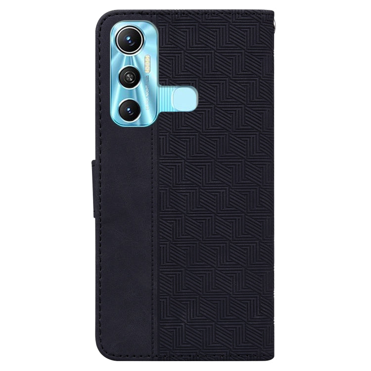 For Infinix Hot 11 X662 Geometric Embossed Leather Phone Case