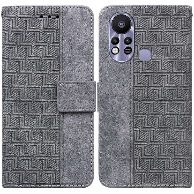For Infinix Hot 11s X6812 Geometric Embossed Leather Phone Case