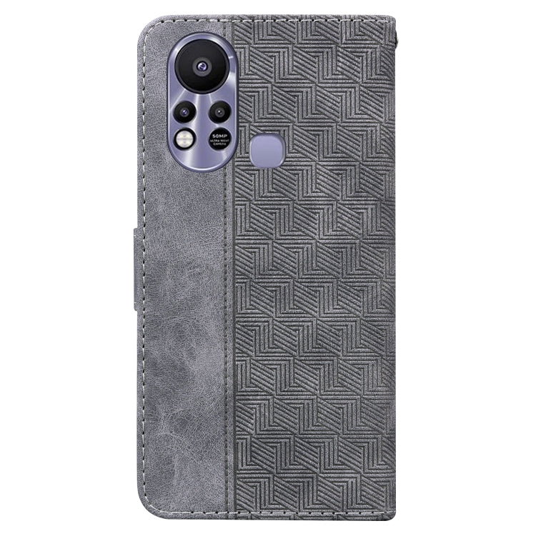 For Infinix Hot 11s X6812 Geometric Embossed Leather Phone Case