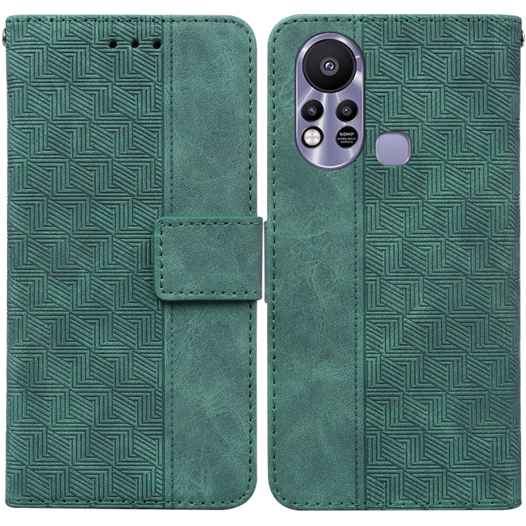For Infinix Hot 11s X6812 Geometric Embossed Leather Phone Case