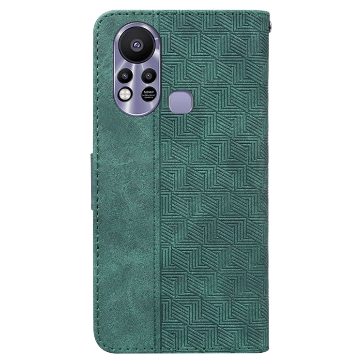 For Infinix Hot 11s X6812 Geometric Embossed Leather Phone Case